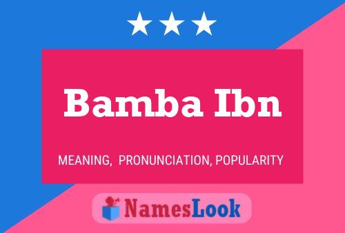 ملصق اسم Bamba Ibn