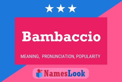 ملصق اسم Bambaccio