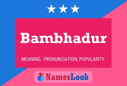 ملصق اسم Bambhadur