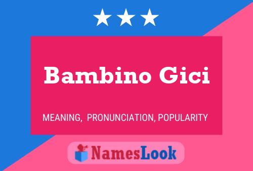 ملصق اسم Bambino Gici