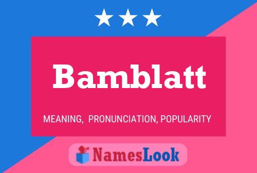 ملصق اسم Bamblatt