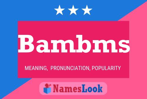 ملصق اسم Bambms