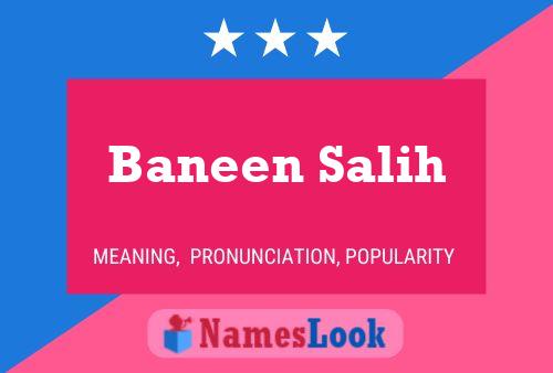 ملصق اسم Baneen Salih