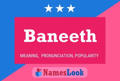 ملصق اسم Baneeth