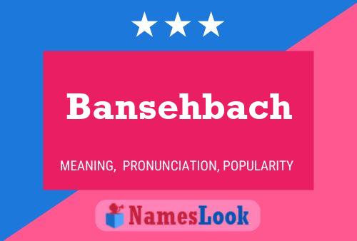 ملصق اسم Bansehbach