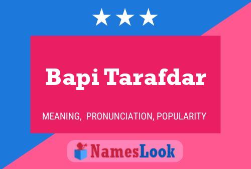 ملصق اسم Bapi Tarafdar