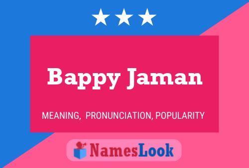 ملصق اسم Bappy Jaman