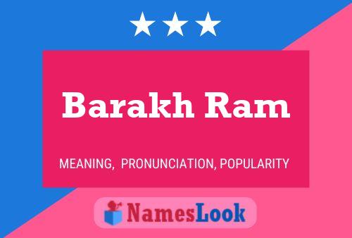 ملصق اسم Barakh Ram