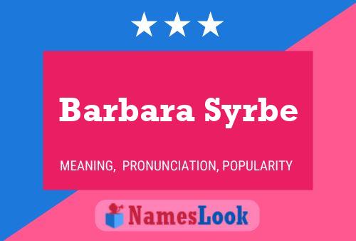 ملصق اسم Barbara Syrbe