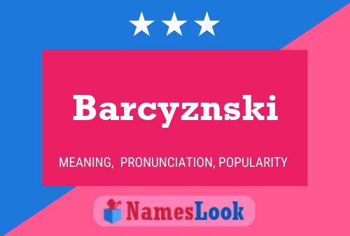 ملصق اسم Barcyznski