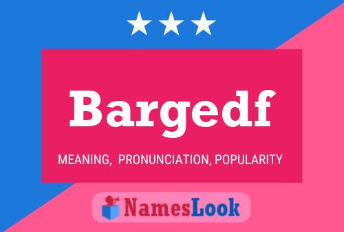 ملصق اسم Bargedf