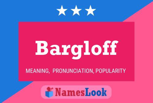 ملصق اسم Bargloff