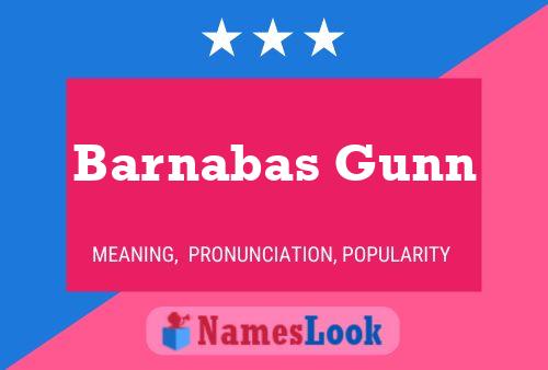 ملصق اسم Barnabas Gunn