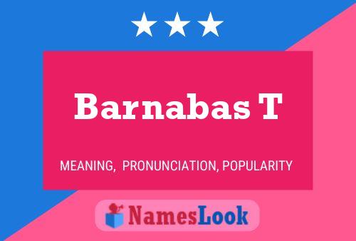 ملصق اسم Barnabas T