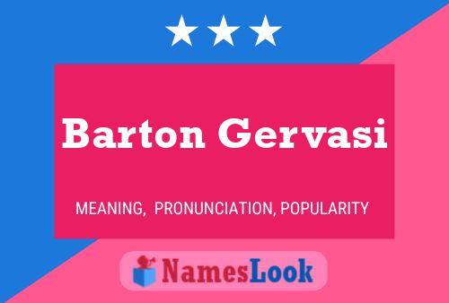 ملصق اسم Barton Gervasi