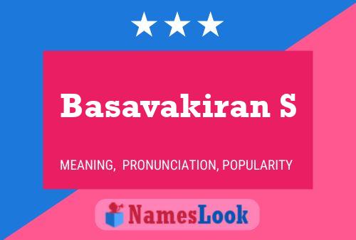 ملصق اسم Basavakiran S