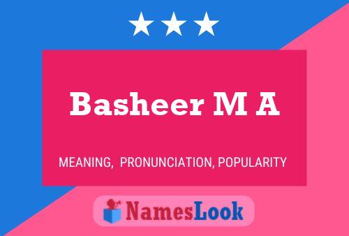 ملصق اسم Basheer M A