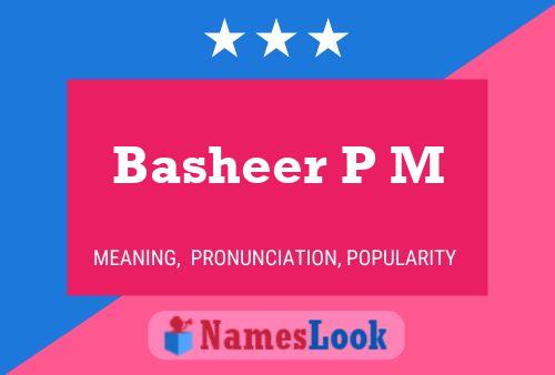 ملصق اسم Basheer P M