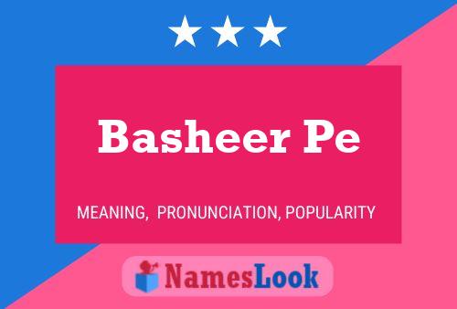 ملصق اسم Basheer Pe