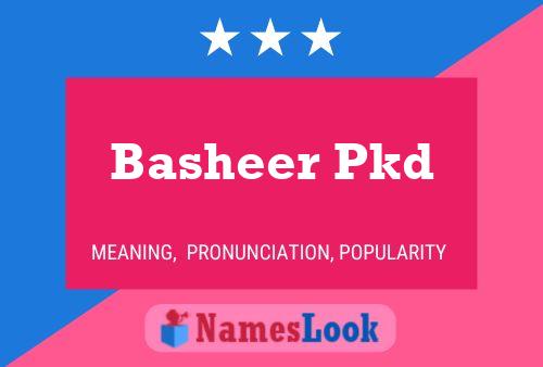 ملصق اسم Basheer Pkd