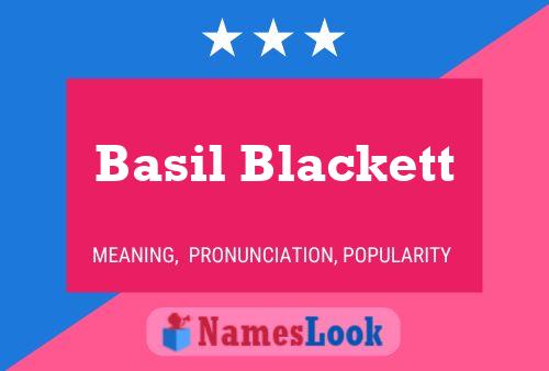 ملصق اسم Basil Blackett