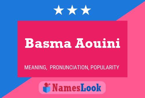 ملصق اسم Basma Aouini