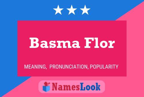 ملصق اسم Basma Flor