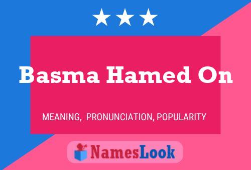 ملصق اسم Basma Hamed On