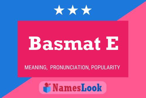 ملصق اسم Basmat E