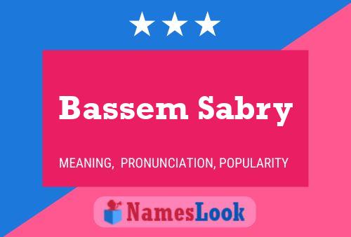 ملصق اسم Bassem Sabry