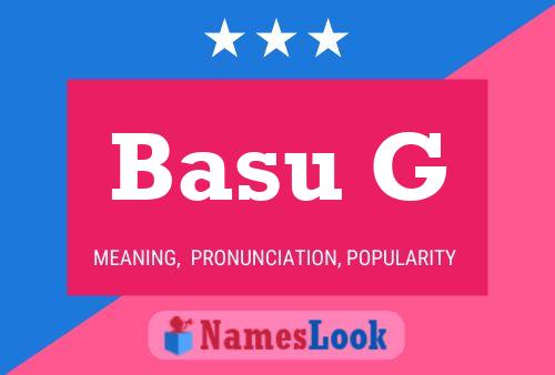 ملصق اسم Basu G