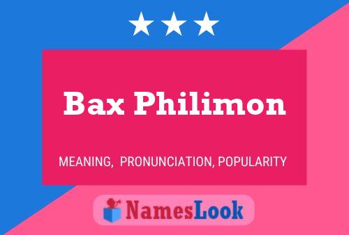 ملصق اسم Bax Philimon