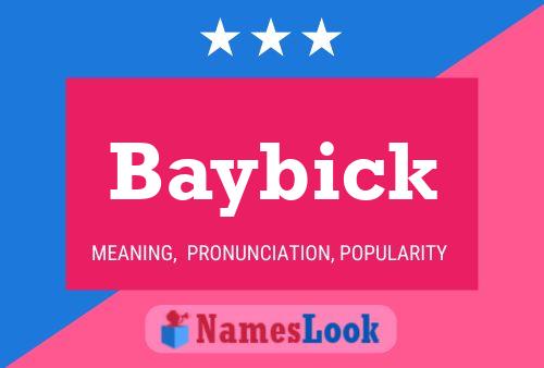 ملصق اسم Baybick