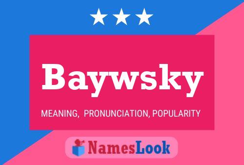 ملصق اسم Baywsky