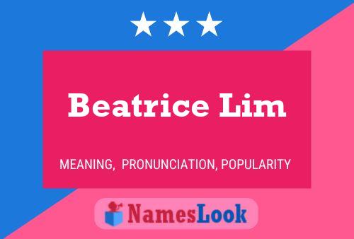 ملصق اسم Beatrice Lim