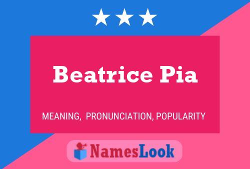 ملصق اسم Beatrice Pia