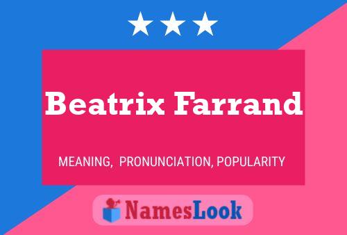 ملصق اسم Beatrix Farrand