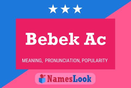 ملصق اسم Bebek Ac