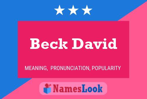 ملصق اسم Beck David