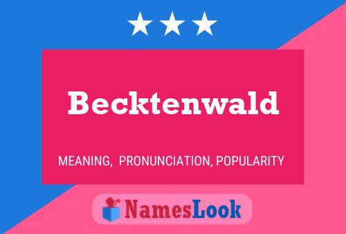 ملصق اسم Becktenwald