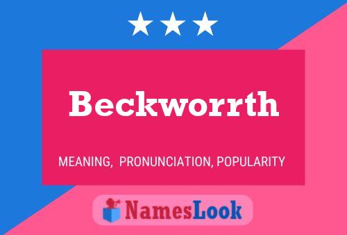 ملصق اسم Beckworrth