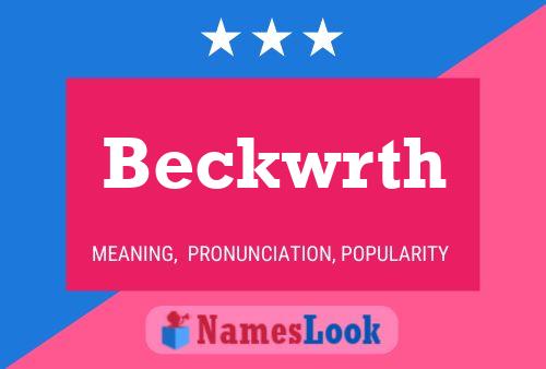 ملصق اسم Beckwrth