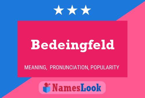 ملصق اسم Bedeingfeld