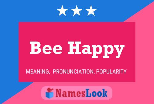 ملصق اسم Bee Happy