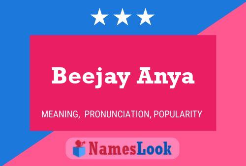 ملصق اسم Beejay Anya