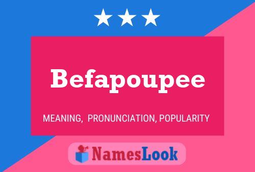 ملصق اسم Befapoupee