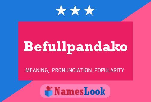 ملصق اسم Befullpandako