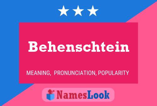 ملصق اسم Behenschtein