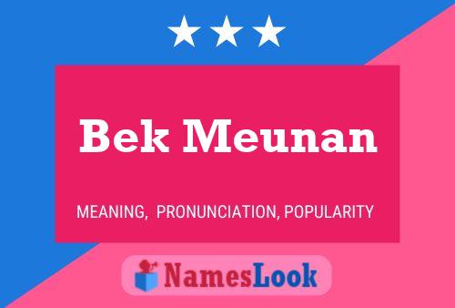 ملصق اسم Bek Meunan