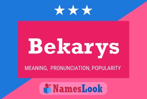 ملصق اسم Bekarys